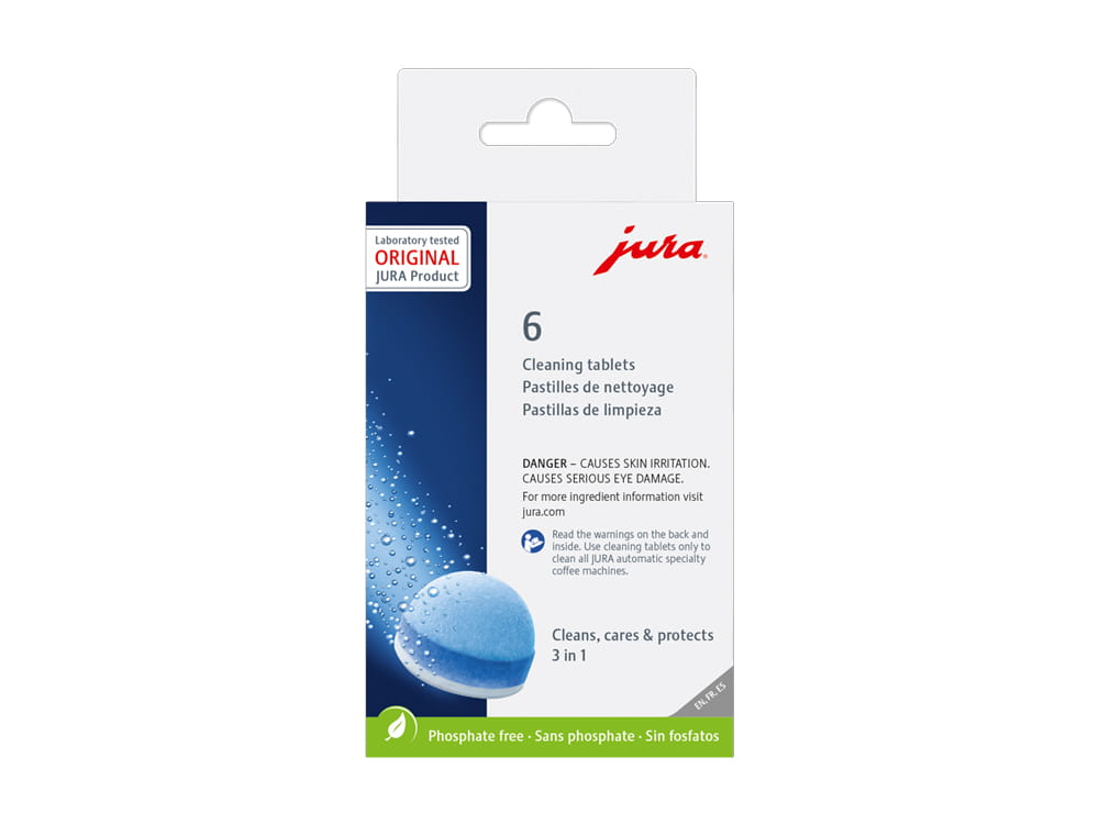 Pastilles de nettoyage 2 phases JURA (boîte de 6 pastilles